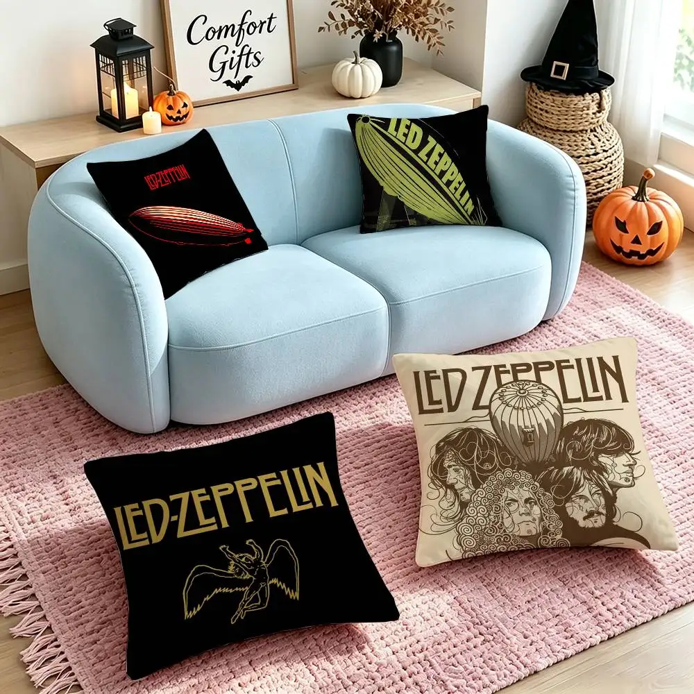 Led Z-Zeppelin K  Pillow Case Square Double-Sided Sofa Cushion Cover Bedroom Bedside Pillow