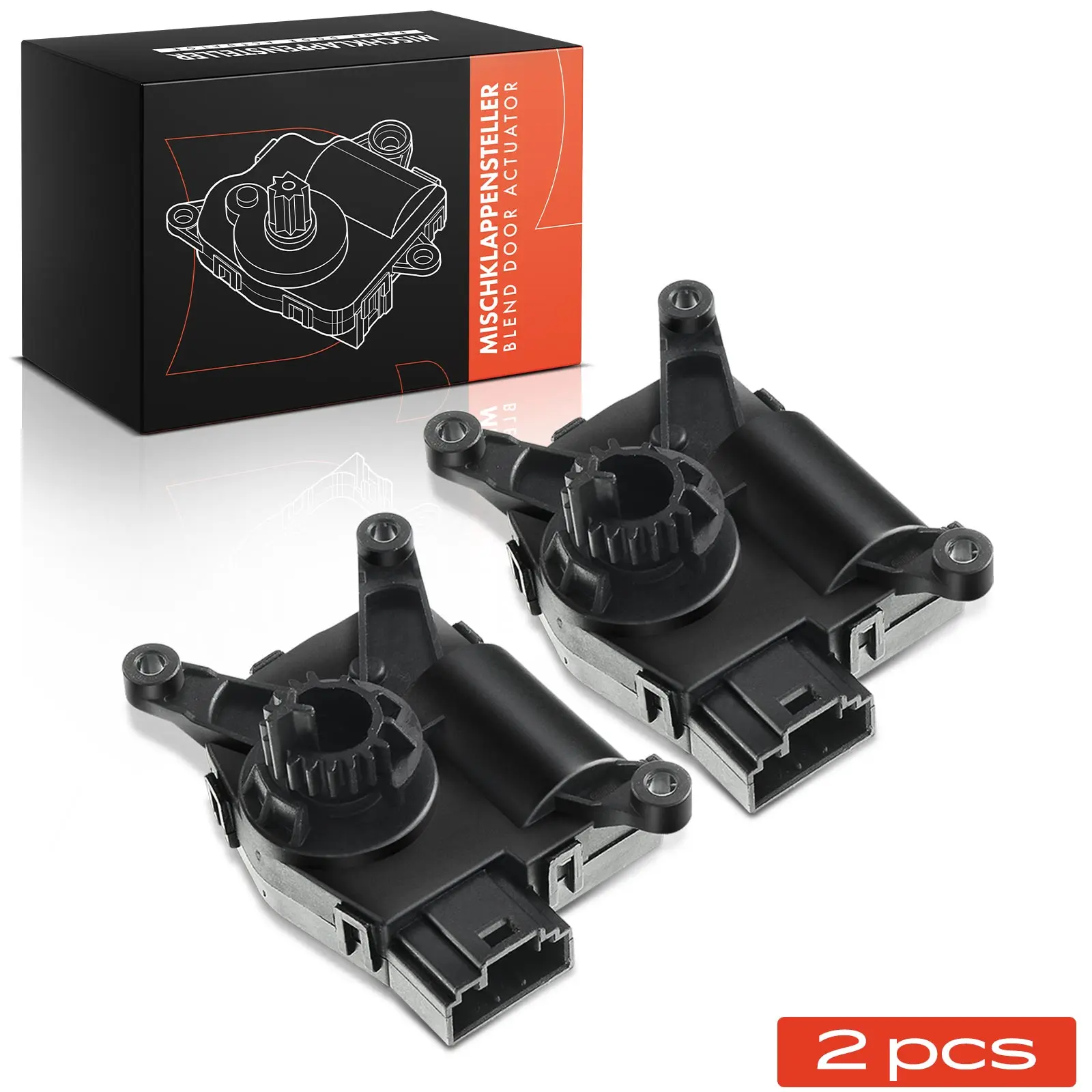 Frankberg 2x servomoteur de climatisation à ailettes pour VW Golf Sports van VII Variant Audi A3 Seat Skoda 604-819 5Q0898511B