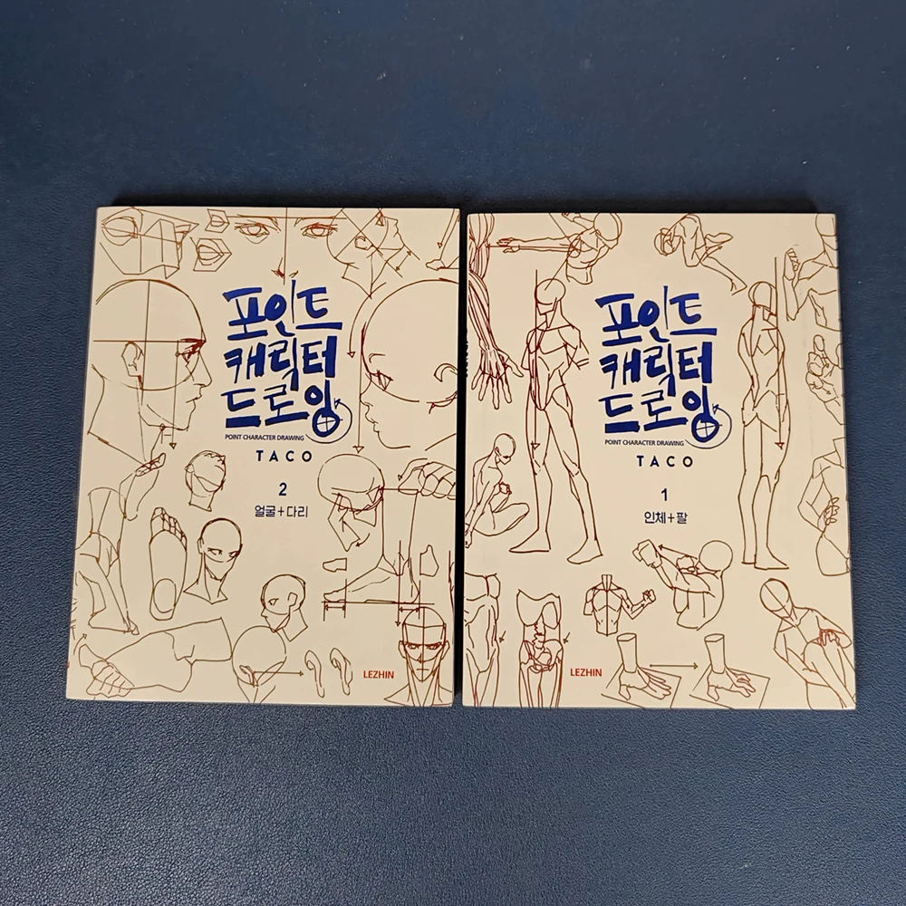 1 book Bilingual English And Korean : Point Character Drawing Taco Korean Painter's Animation Character Quick Qrawing Art Book