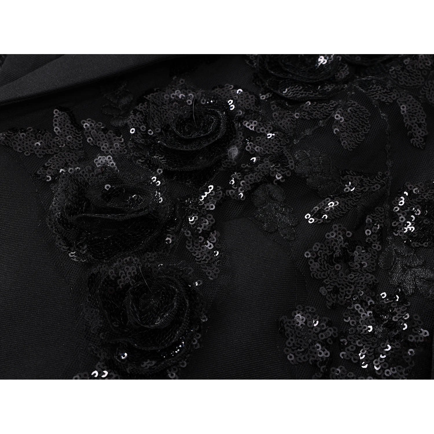Französisch Stil Schwere Industrie 3D Blume Pailletten Gestickte Blazer Frauen Lose Beiläufige Vielseitige Weibliche Schwarze Jacken Mantel Herbst
