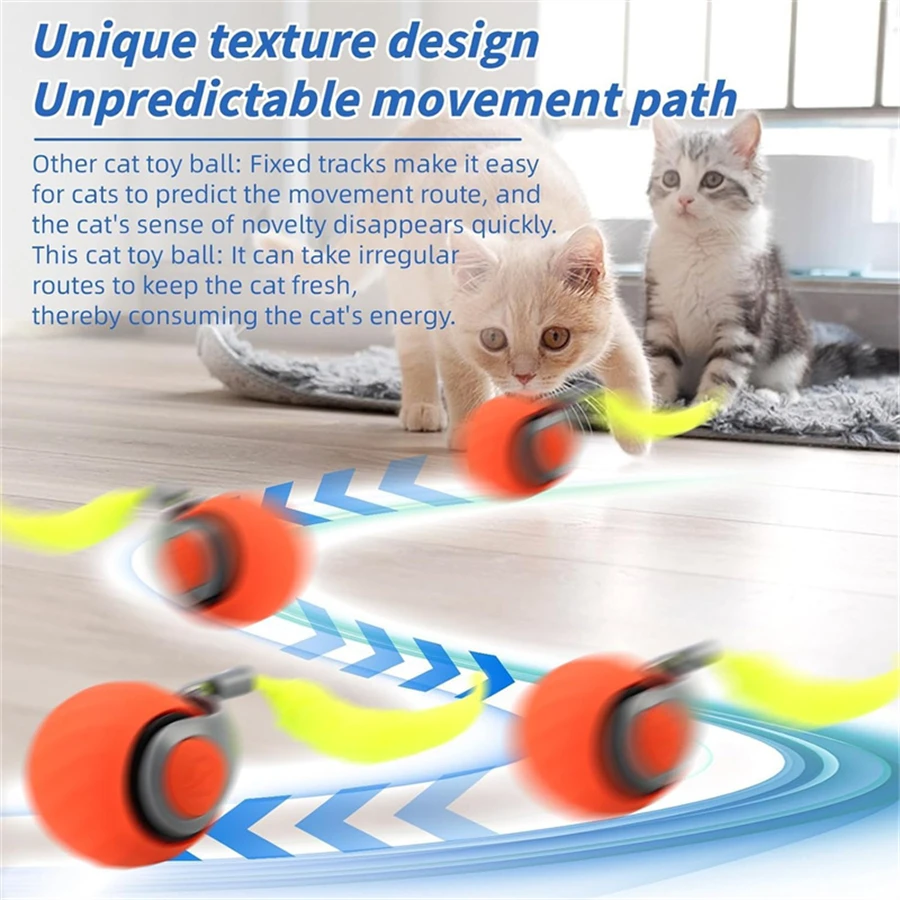 Interactive Cat Toy Ball Autom - đánh giá và giá Automatic Moving Dog Ball