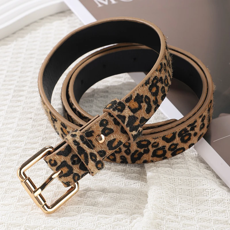 New belt for women, simple and popular, versatile and trendy jeans, fashionable and personalized student decoration, leopard pri