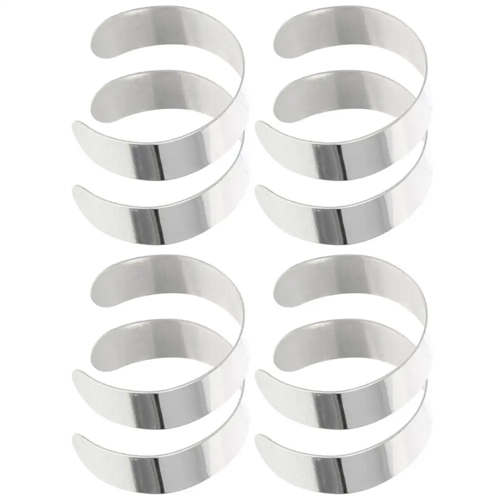 

8pcs Stainless Steel Bracelet Blanks 304 DIY Cuff Adjustable Bangle Core 20mm Jewelry Making Set Lightweight Shiny Surface