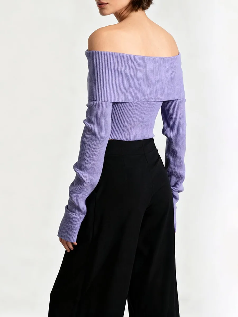 TWOTWINSTYL الصلبة التخسيس موضة البلوزات للنساء مائل الرقبة طويلة الأكمام سبليت عارية مردف الحد الأدنى سترة الإناث جديد #4