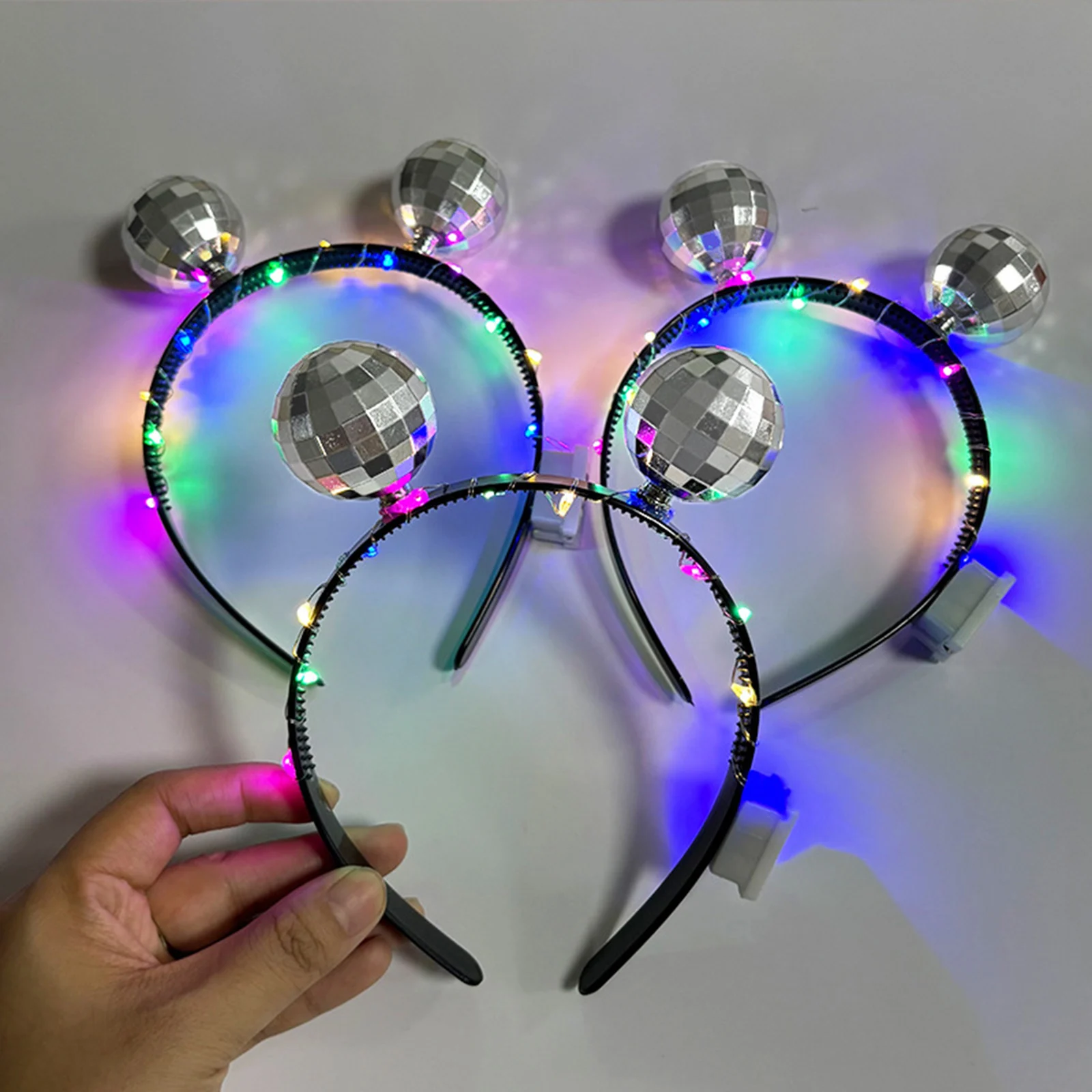 Lot de 16 chouchous lumineux à LED pour cheveux avec 3 modes de lumière
