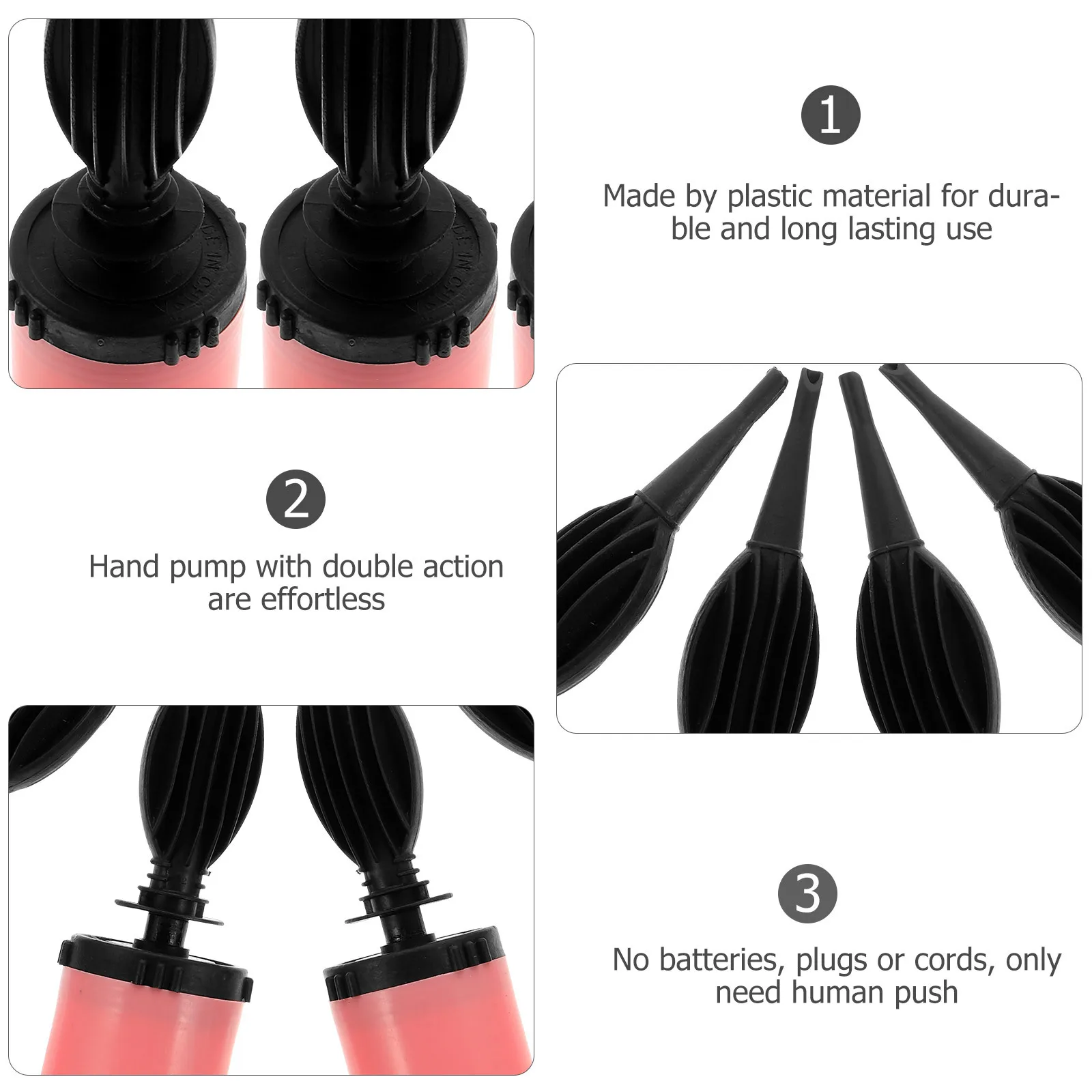 4 stücke Ballon Pumpe Hand Für Bälle Flache Mund Design Zufällige Farbe Luftpumpe Inflator Ball Inflator Hand