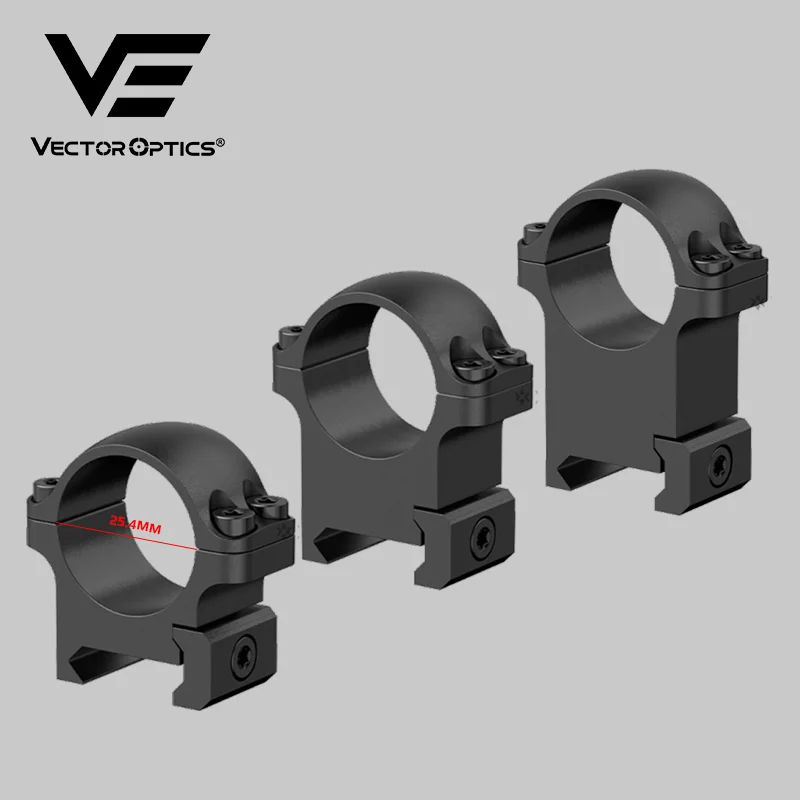 

Крепежное кольцо Vector Optics диаметром 25,4 мм, подходящее для рельсов Пикатинни и Вивера 21 мм, аксессуары для охотничьих и тактических прицелов