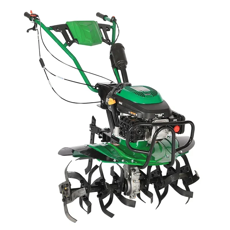 Small Compact Micro Tiller Gasoline Garden Machinery Rotary Tillage Easy Start Easy Use Families Elderly Essential Weeding