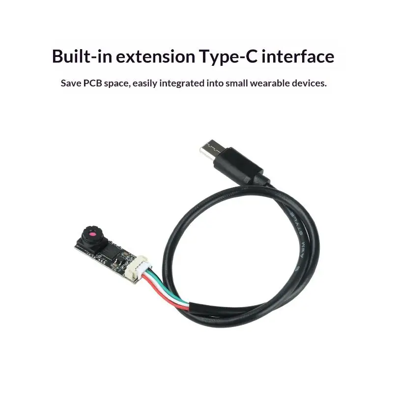 Type-C Mini Camera Module 1280*720P 65° Angle Compatible with ESP32-S3 Development Board 3D Printing Accessory Projects