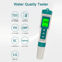 Digital 7 in 1 C-600 Water Quality Analyzer PH/TDS/EC/ORP/Salinity /S. G/Temperature Meter PH Meter For Drinking Water Aquarium