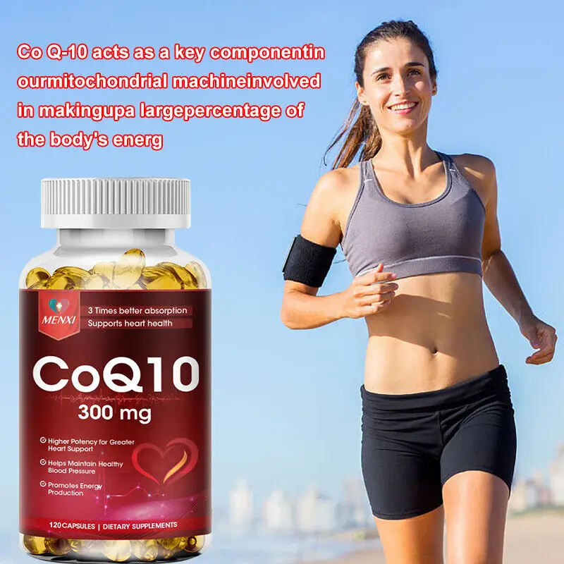 CoQ 10 Coenzyme Q10 Vegan 300mg Capsules Anti-Aging Cardiovascular Heart Health