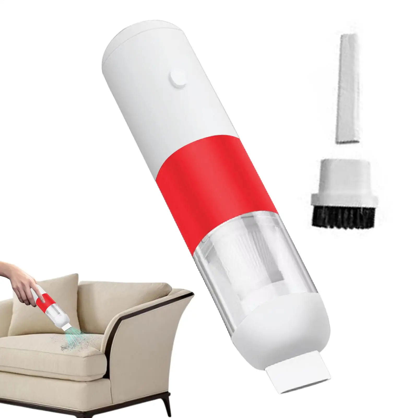 Car Vacuum Rechargeable High Power Low Noise Car Vacuum Portable Cordless for Auto Air Vent Dashboard Home Office Desk Furniture
