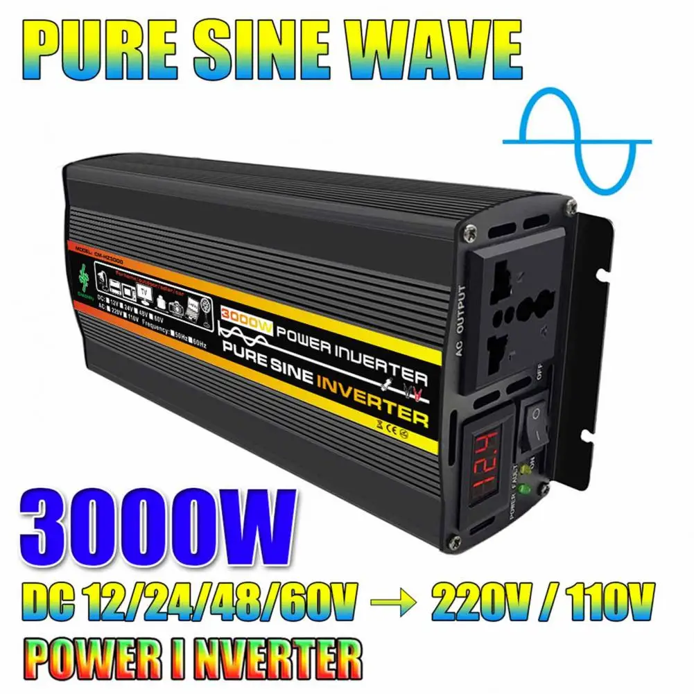 Power Inverter 1 Set Durable USB Port LED Display  12V/24V to AC 220V Car Convert Adapter Auto Accessories