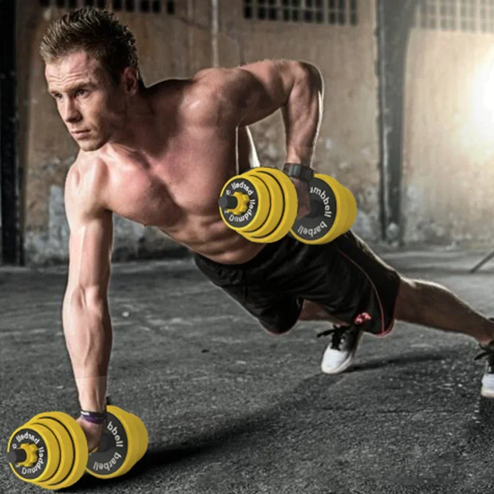 

Household Fitness Equipment 10kg 20KG 30kg Adjustable Gym Household Fitness Dumbbell Barbell Set Muscle Exercise Cheap Price