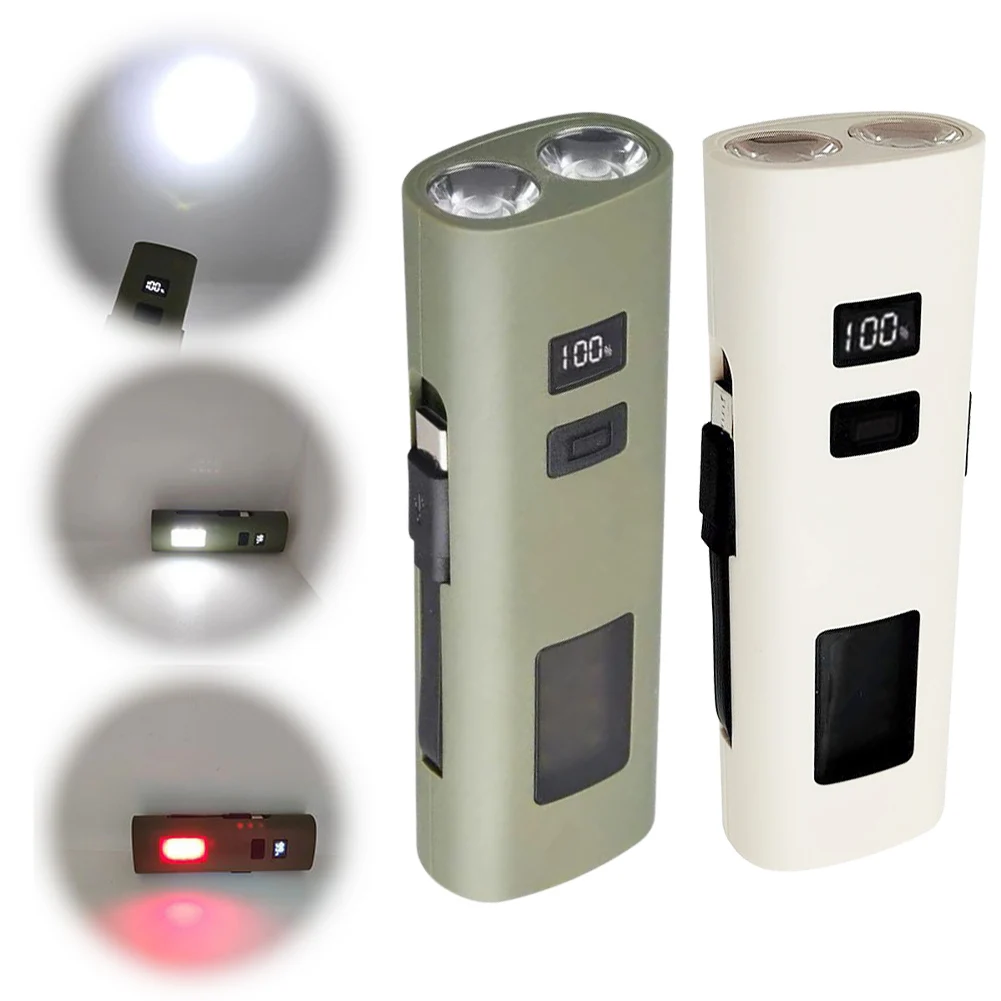 Super Bright Flashlight USB Charging Small Working Lights Waterproof LED Emergency Light for Outdoor Camping Use