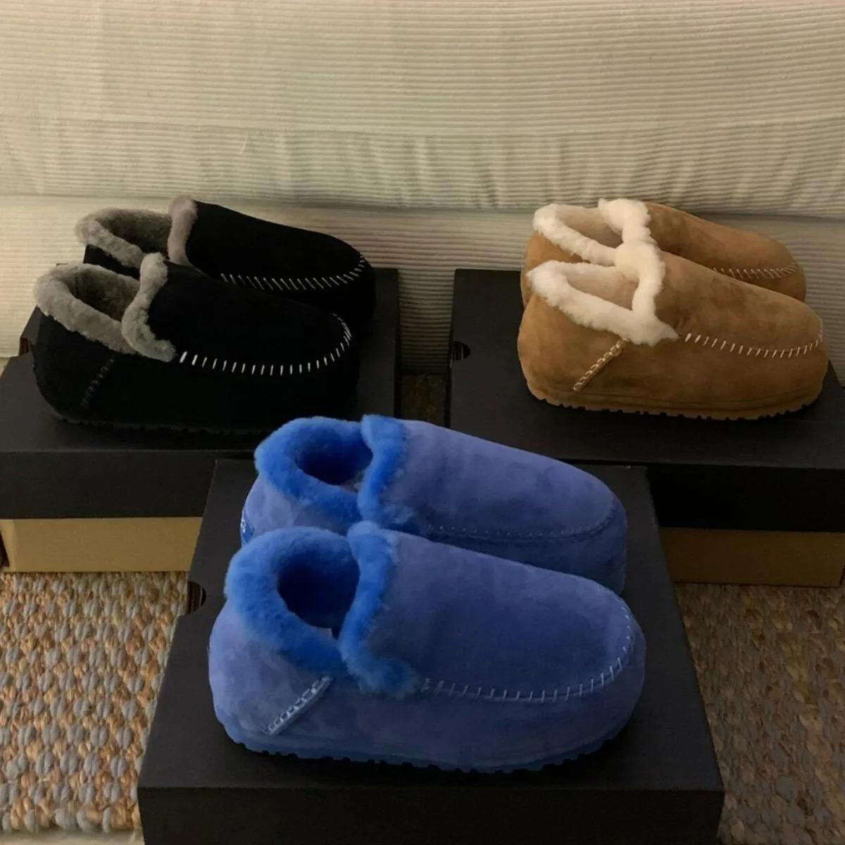 Inner Height Increase Snow Warm Cotton Single Women's Autumn and Winter Plush Thick-soled Fluffy Bread Shoes