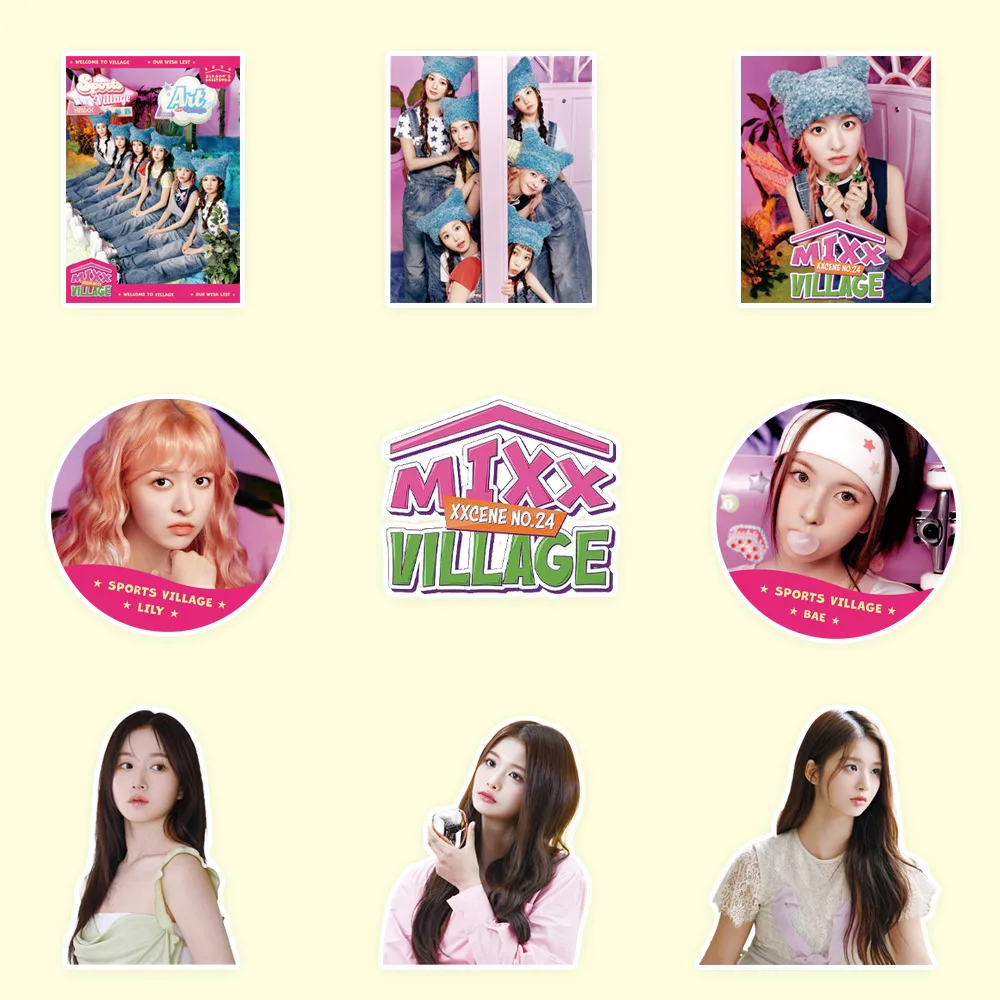 NMIXX Idol Girl New Album Series Waterproof Sticker Decoration DIY Hand Account Diary Sticker LILY HAEWON JIWOO KYUJIN Fans Gift