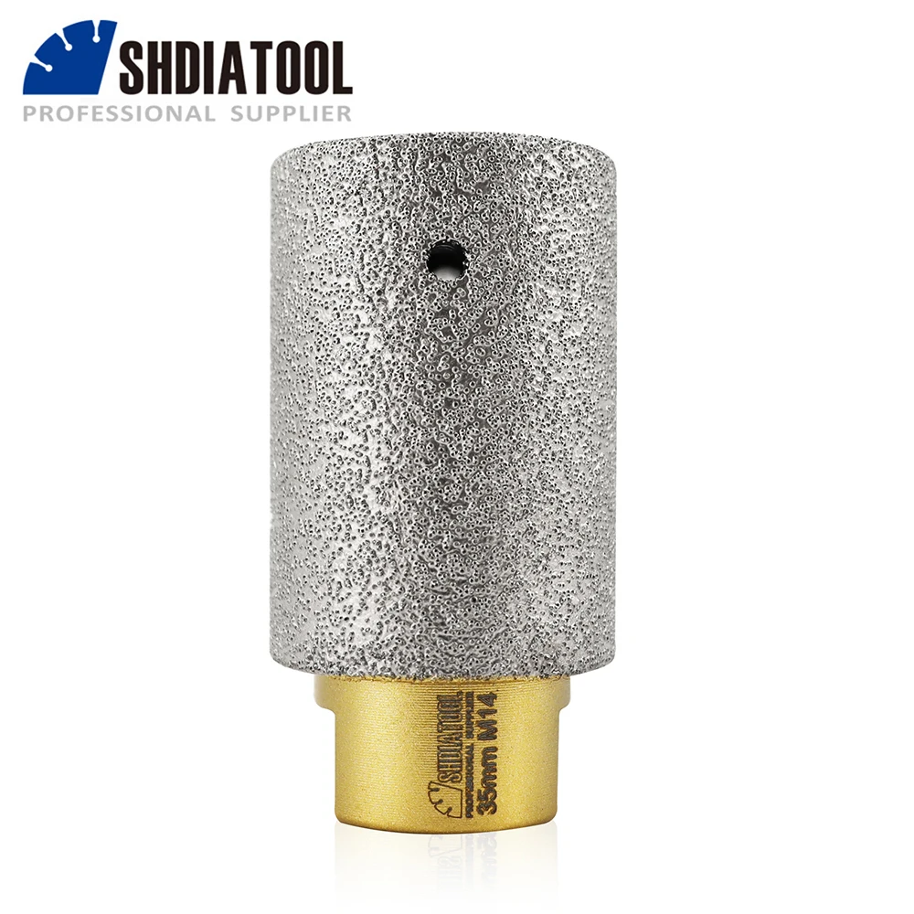 SHDIATOOL 2pcs Vacuum Brazed Diamond Finger Bits 25mm Enlarge Shape Round Bevel Porcelain Hard Ceramic Marble Granite Free Ship