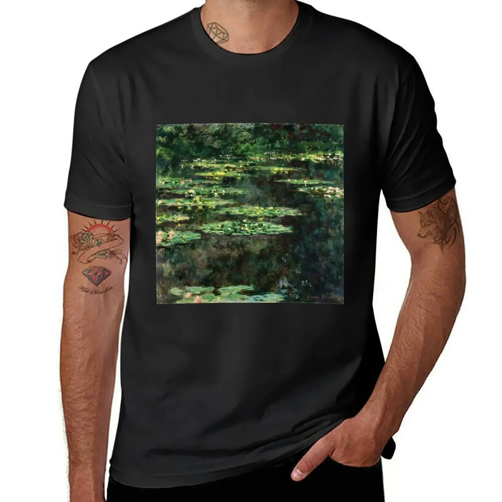 Claude Monet - Water-Lilies T-Shirt man t shirt funny meme t-shirts funny t shirts men