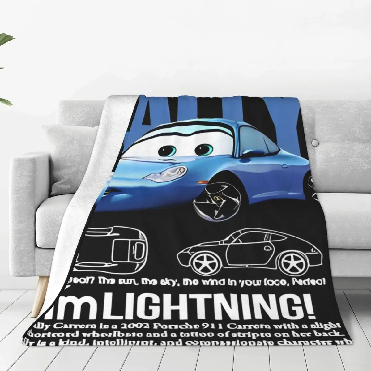 I'm Sally Lightning McQueen Cars Blankets Soft Novelty Plush Throw Blanket For Outdoor Travel Flannel Bedspread Bed Cover