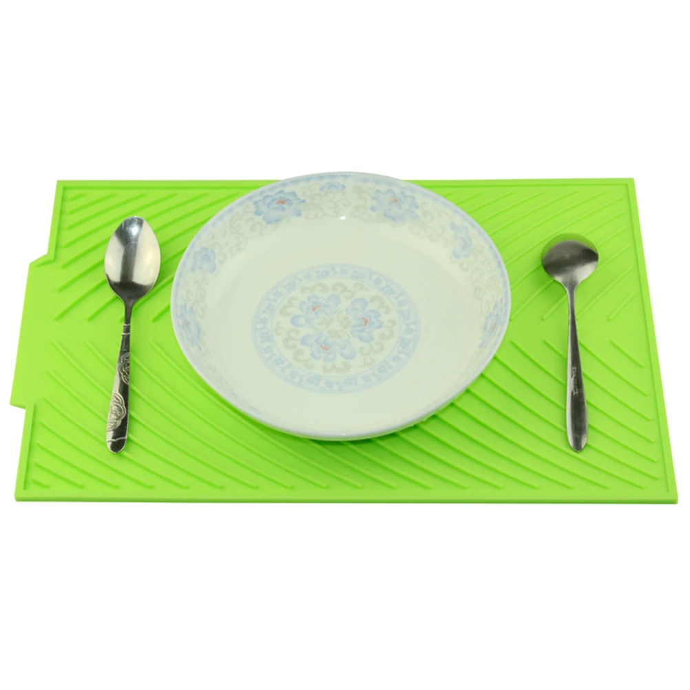 

Silicone Draining Mat Premium Non Toxic Kitchen Accessories Dish Drying Mats Storage Fridge Freezer Trivet Easy