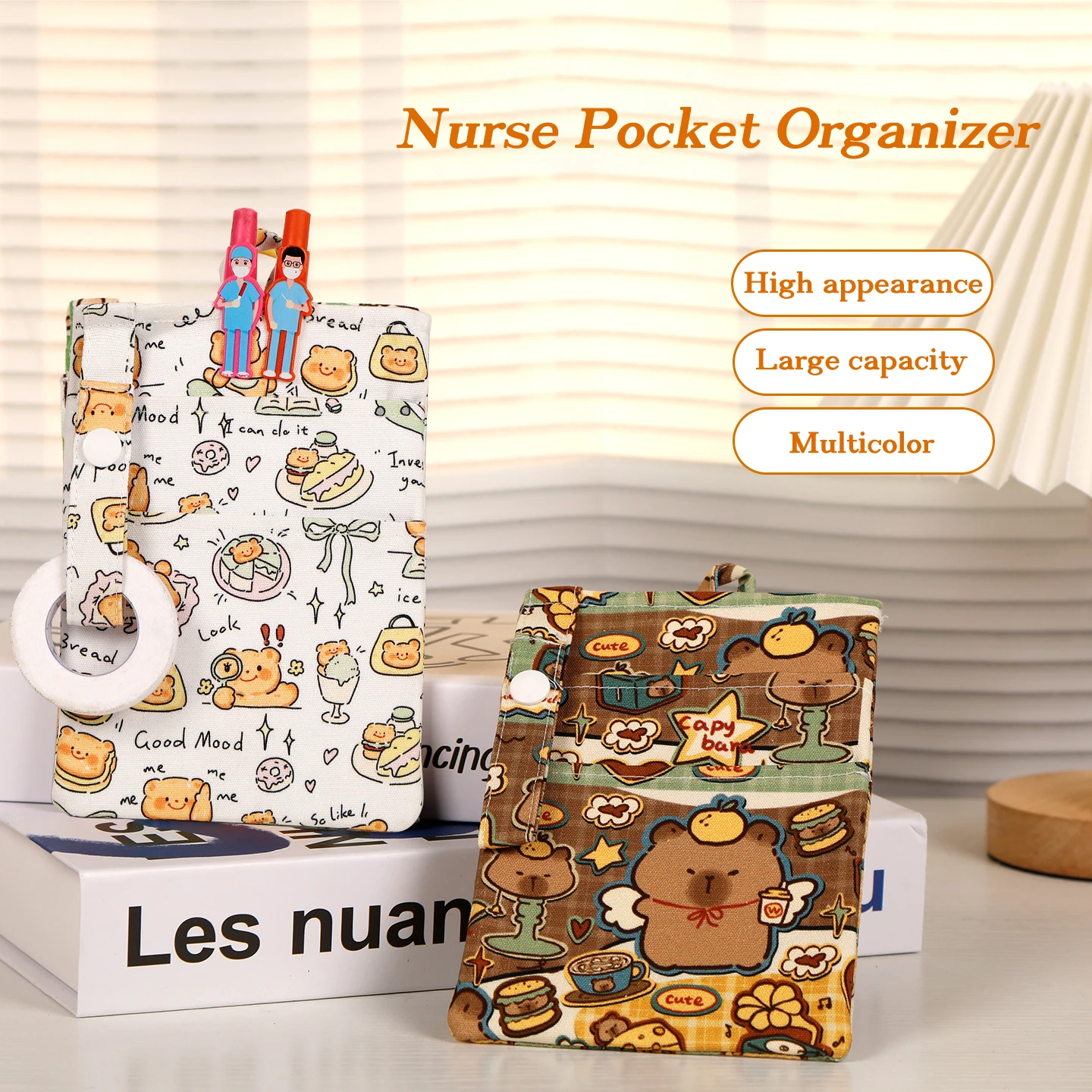 Healthcare Professional's Organizer Pen Bag Three-layer Medical Pocket for Doctor Hospital Utility Pocket for Pens P1157