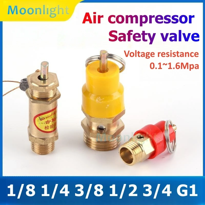 2-15KG Air Compressor Safety Release Relief Valve Connector Air Gas Pressure Regulator 1/8