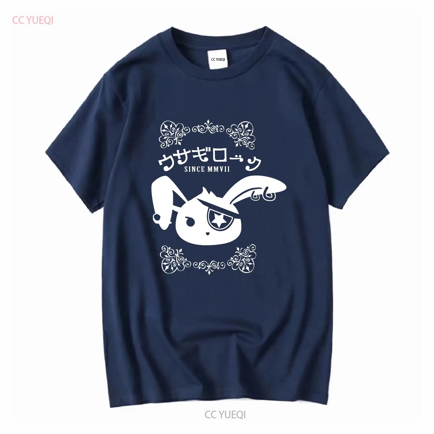 Punk Bunny T-Shirt Pastell Goth RabbiT Gothic Jrock yami Kawaii Visual Kei Scene Emo lange oder kurze Ärmel Vintage Washed