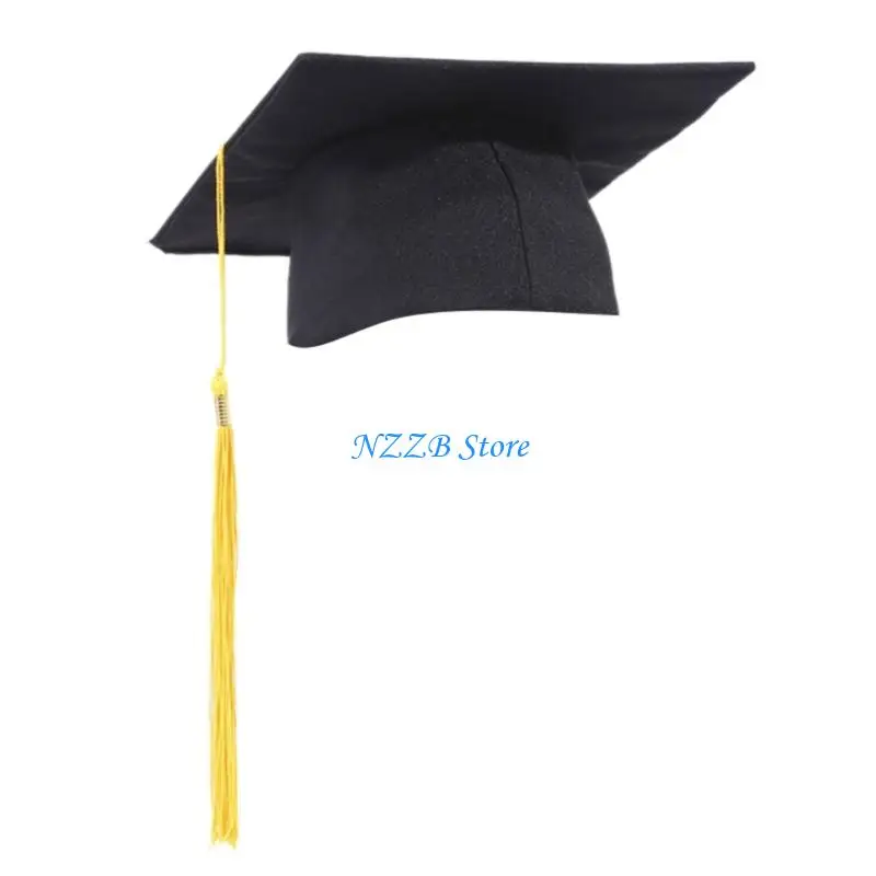 

T21F Adjustable Ceremony Hat Wrinkle Resistant Mortarboard For College Student And Faculty Members Dressingup