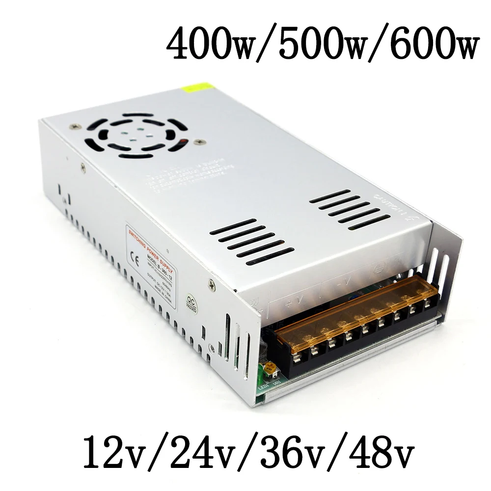 

400W 500W 600W Switching Power Supply Light Transformer AC 110V 220V To DC 5V 12V 24V 36V 48V Power Supply Source Adapter