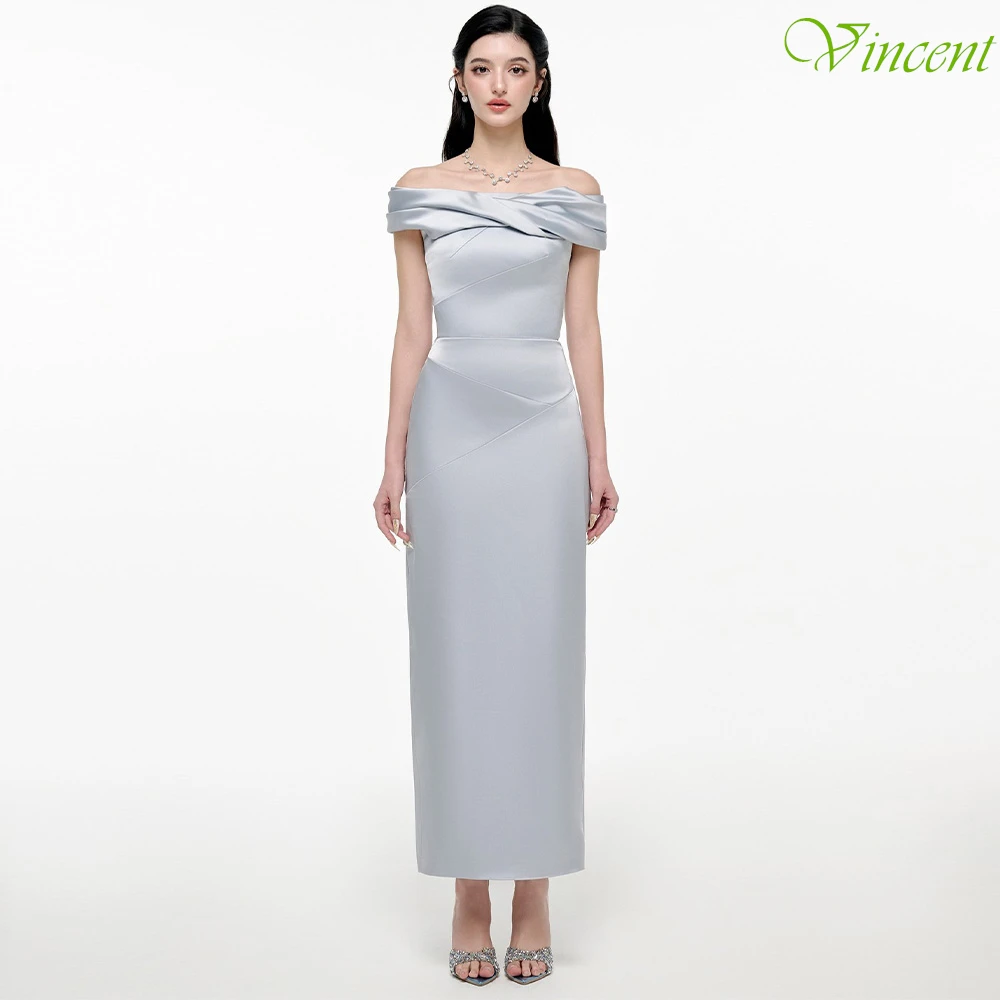 

Customized Straight Boat Neck Cap Sleeve Elegant Bespoke Occasion Gowns Fashion Delicate Celebrity Gowns Modern Prom Dress