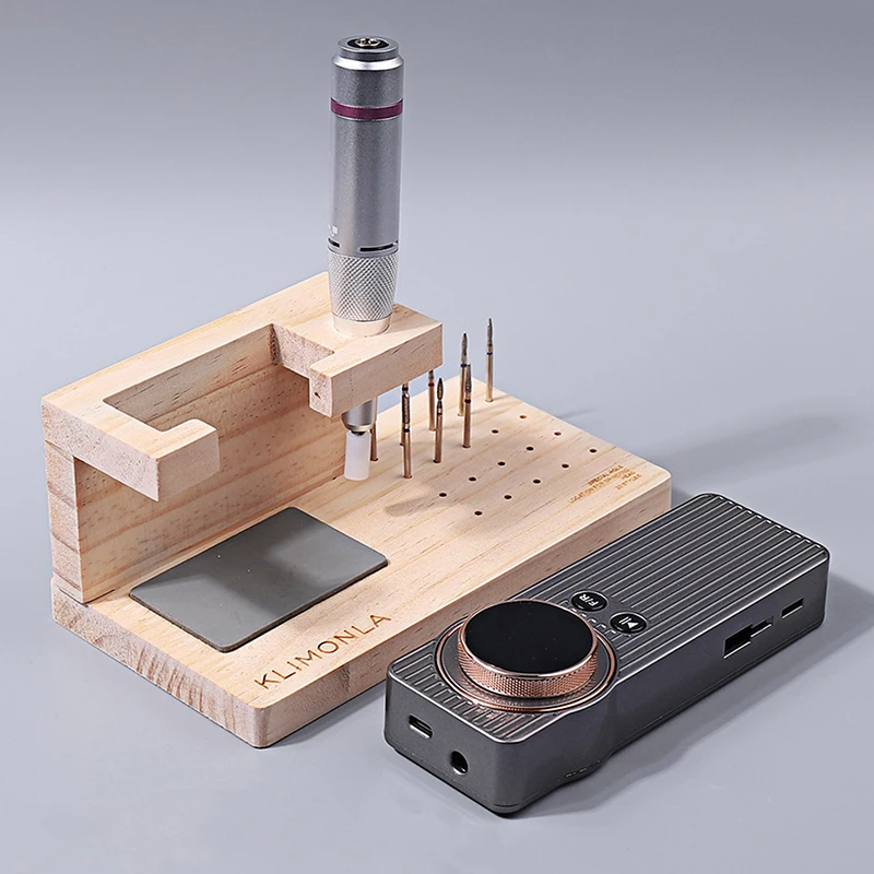 1pc Nail Drill Machine Bits Wooden Holder, Durable For Nail Training Nail Art Accessories DIY Manicure Tools Box Display Box