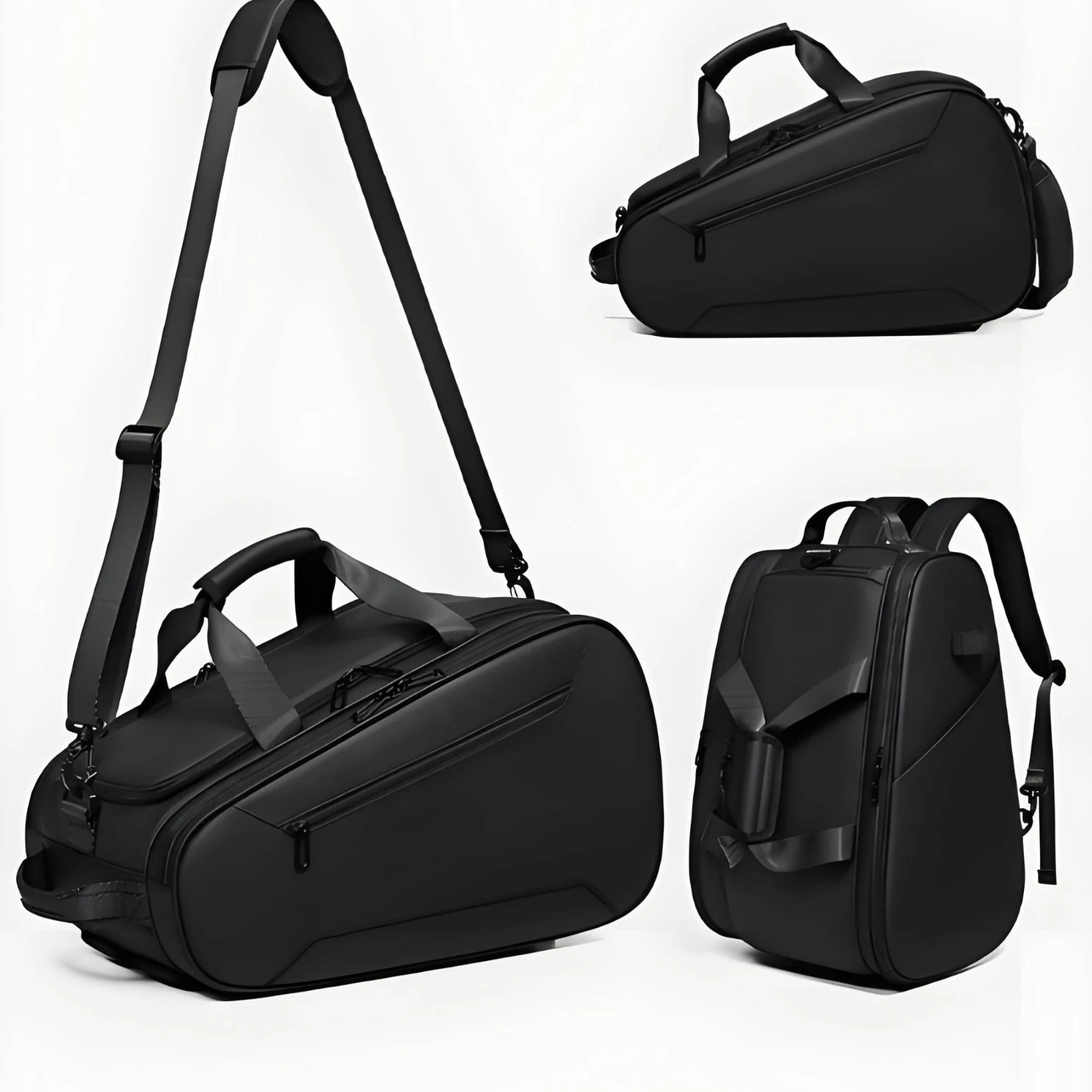 Pickleball Backpack Shoe Compartment Tennis Backpack Racket Bag Structured Zippered