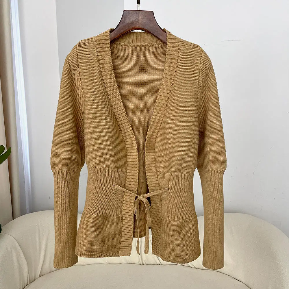 

Весенне-осенний высококачественный вязаный свитер, длинный открытый кардиган Sve, женский модный удобный дышащий цвет