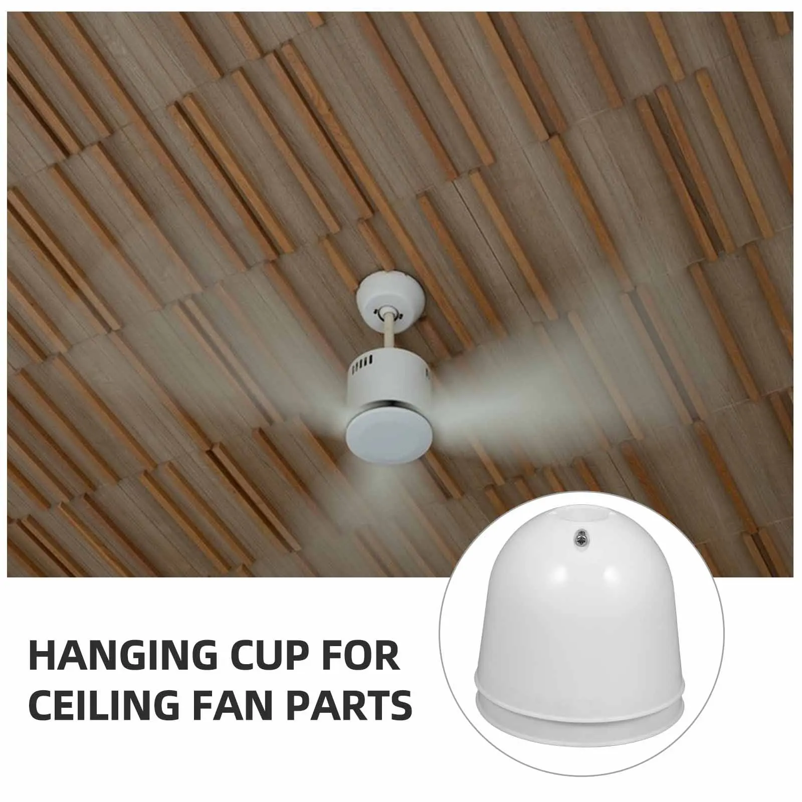 

2Pcs Ceiling Fan Accessories Plastic Fan Canopy 2.2cm Hole Dust Cover Replacement for Universal Fit Easy Install Compact Design