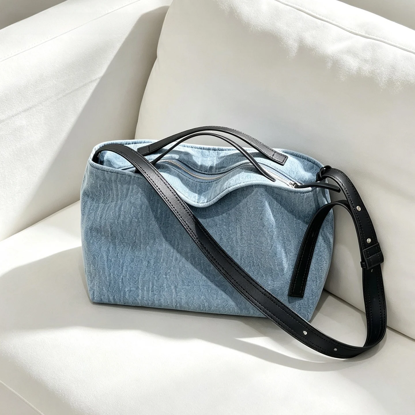 Bolso Tote de Mezclilla a la Moda, Bolso Bandolera de un Solo Hombro para Mujer, Versátil, Tienda Oficial Charlie&Kelli, Nuev...