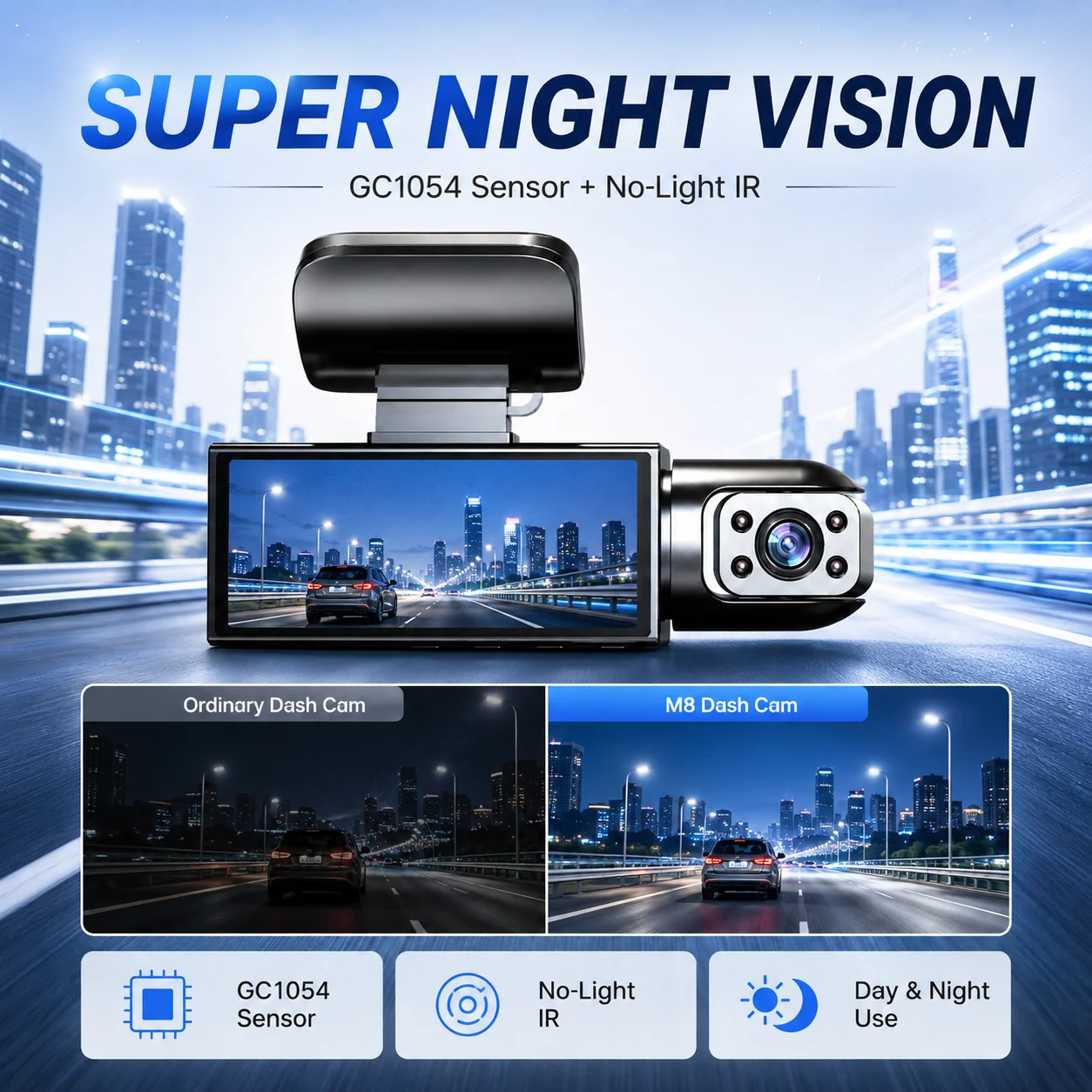 Автомобильный видеорегистратор – обзор и цена Dash Cam Night Vision Infrared