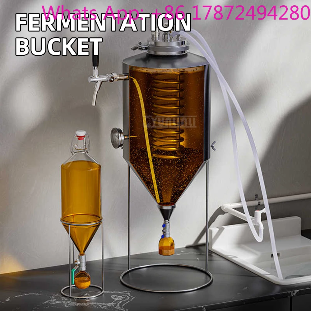 

304 Stainless Steel Fermentation Barrel Home Brew Beer Making Tank Home Beer Brewing Fermentation Bottle Equipment