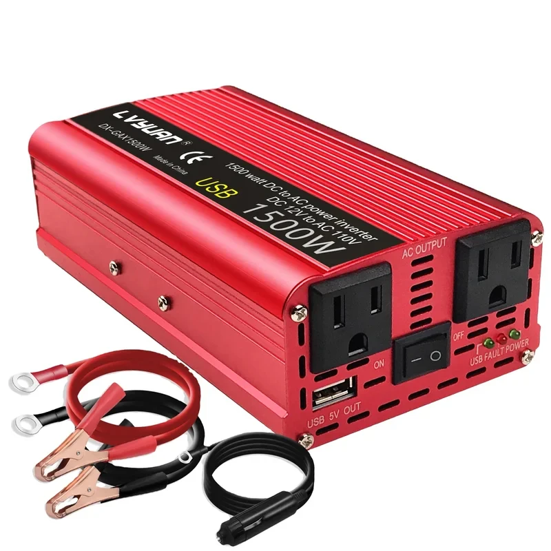 12v 24v 220v UPS 1500 Watt Modified Power Inverter With Battery Charger