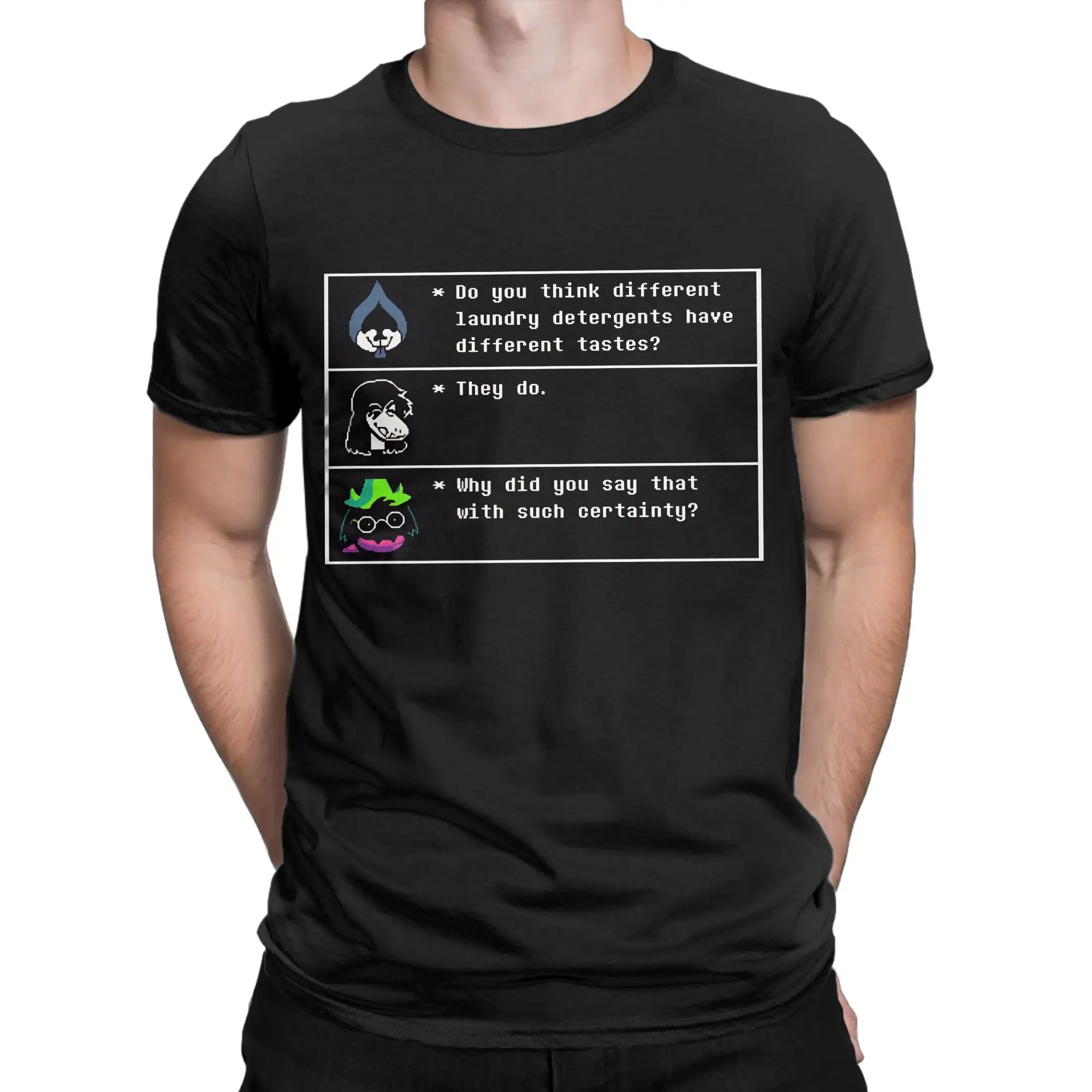 Deltarune Dialogues Funny 100% Cotton T-Shirt deltarune Tees Tops For Men