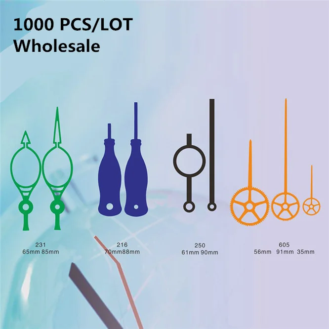 

1000PCS wholesale Fashion DIY wall clock hands metal minute hour pointer Multiple colors and shapes Repair wall Clock needles