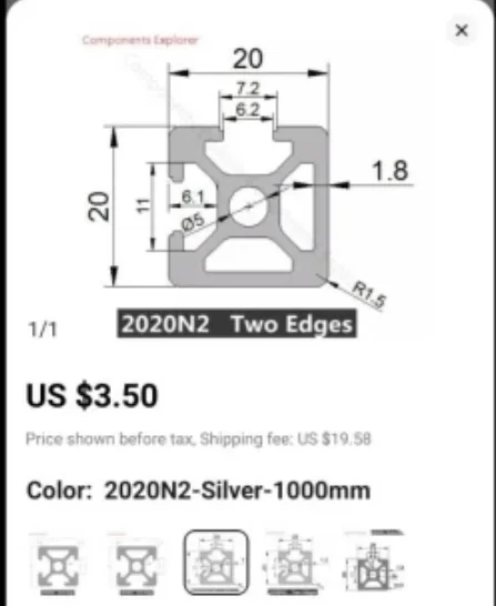 

2020N2 sliver aL and connector 13193