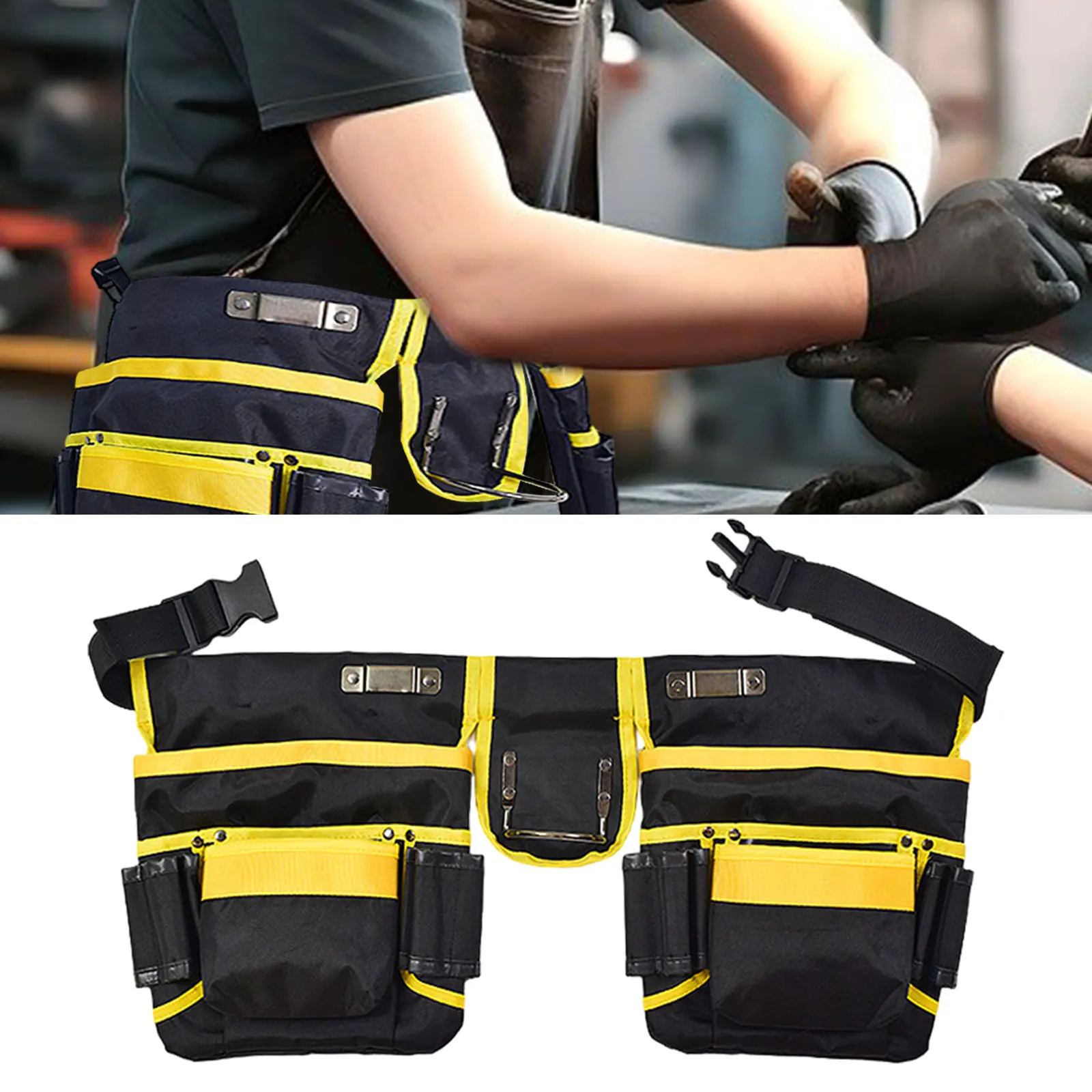 Tool Belt Professional Multipurpose Durable Dad Gift Tool Bag Work Apron for Carpenter Construction Woodworker Plumber Handyman