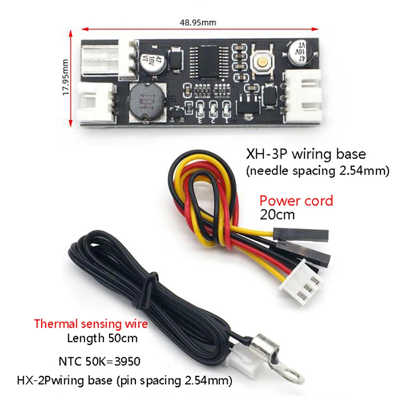 0.8A 12V PWM 3 Wire Fan Temperature Speed Controller Governor for PC Fan