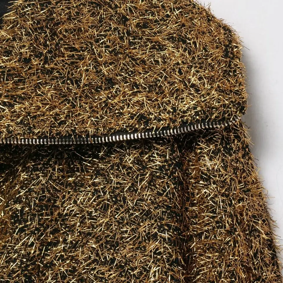 เสื้อแจ็คเก็ตผู้หญิงแฟชั่นสีเมทัลลิก รุ่นใหม่ ฤดูใบไม้ร่วง ปี 2025 ผ้าโพลีเอสเตอร์อเนกประสงค์ สไตล์ลำลอง