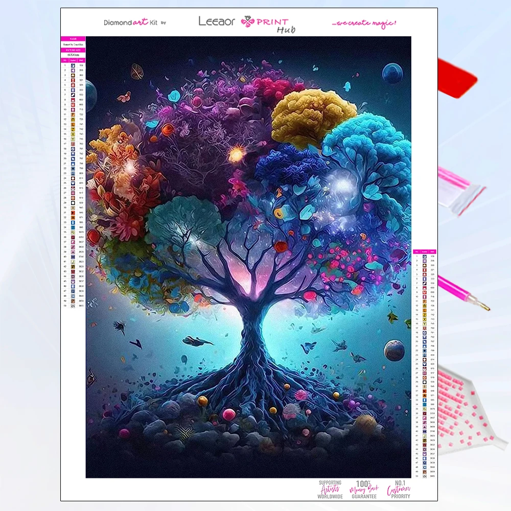 Diamond Painting Colorful Tree Diamond Mosaic Embroidery Landscape Art Cross Stitch Kit Home Handmade Gifts New Collection 2024