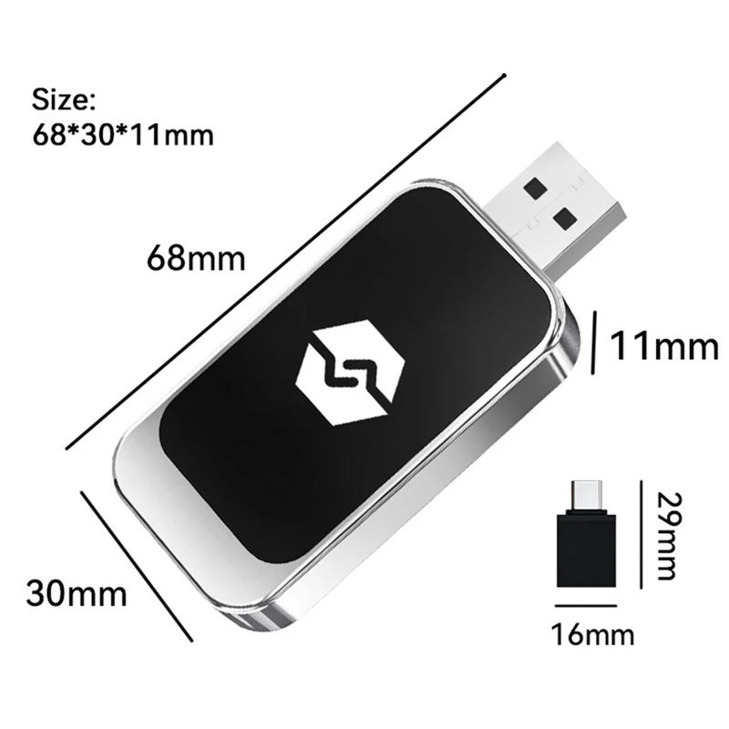 AA22-USB 2 In 1 무선 Carplay 안드로이드 어댑터 무선 어댑터 차량용 어댑터 유선 안드로이드 자동을 무선으로 변환