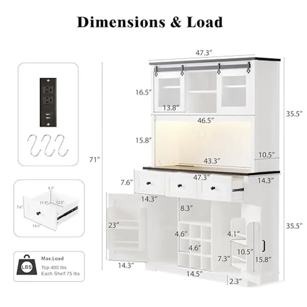 Farmhouse Pantry Cabinet 71