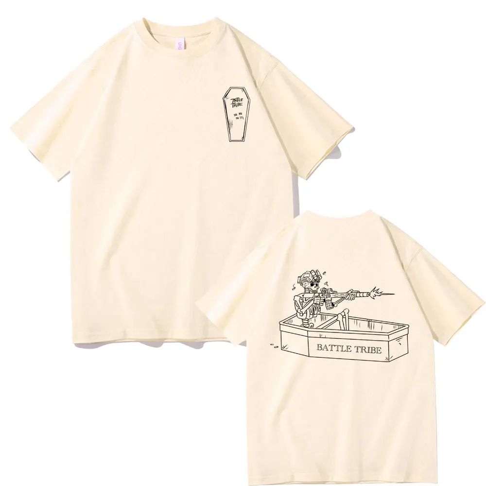 Forward Observations Group Battle Tribe From The Grave Pull Over Print T-shirt Vintage Skeleton T Shirts Male Oversized Tshirt