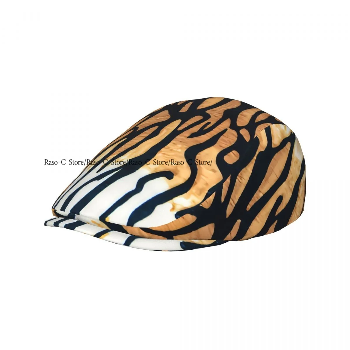 Flat Cap Men Women Newsboy Cap Tiger Striped Background Driving Bunnet Ivy Hat Bakerboy Hat Spring Summer Boina
